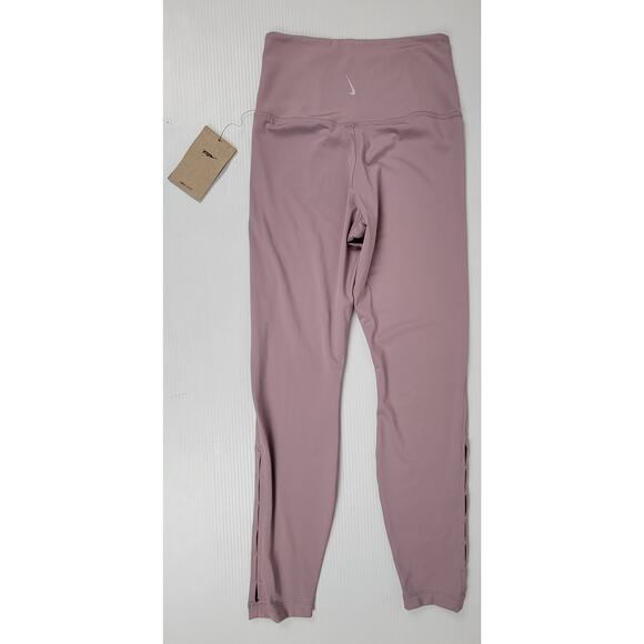 NWT Nike Womens Small Yoga High-Waist 7/8 Cut Out Leggings Purple Plum Fog Gym - Picture 5 of 12